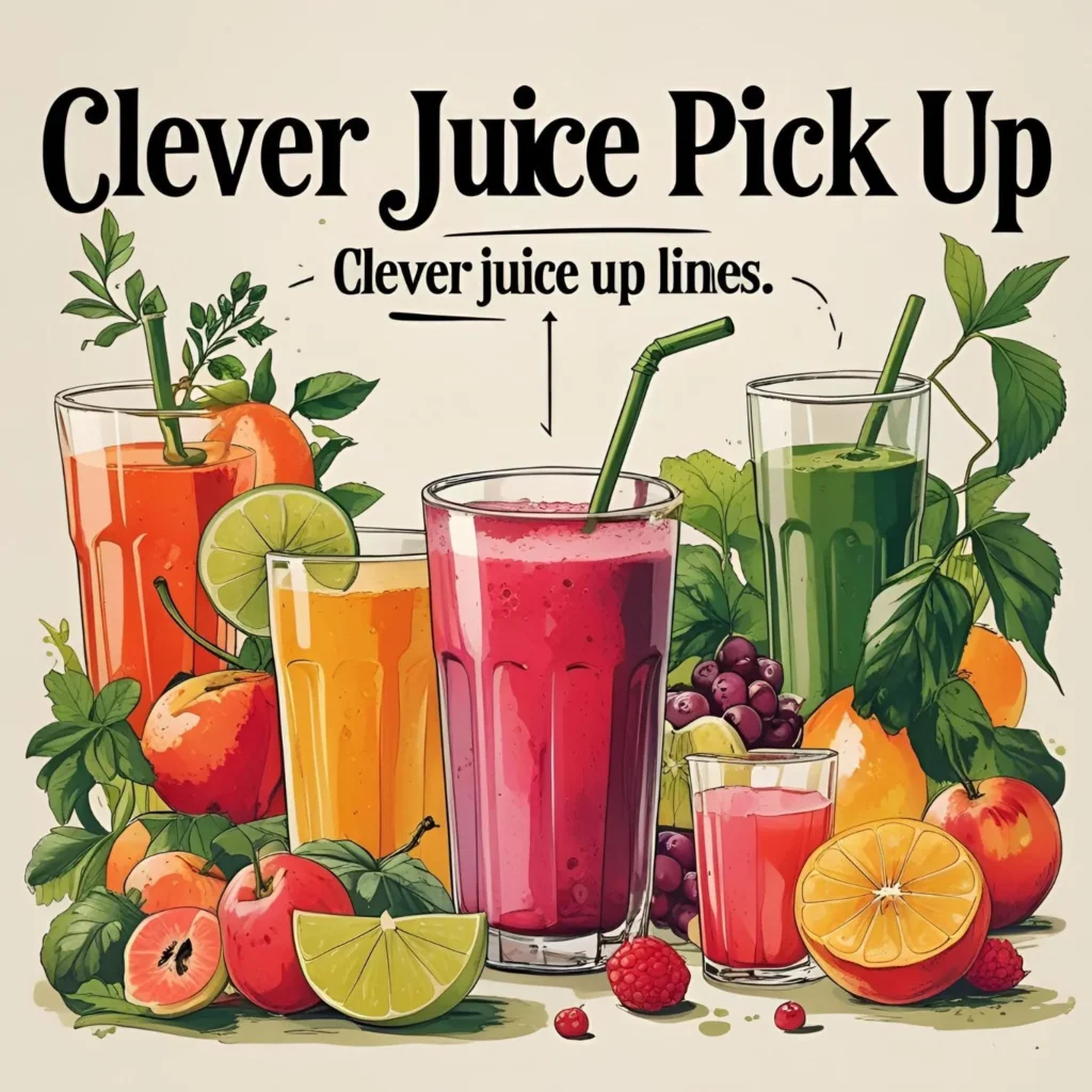 Clever juice pick up lines