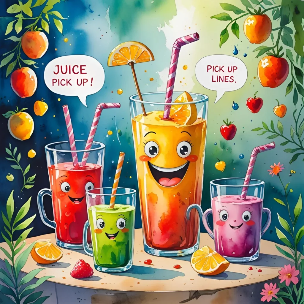 Funny juice pick up lines