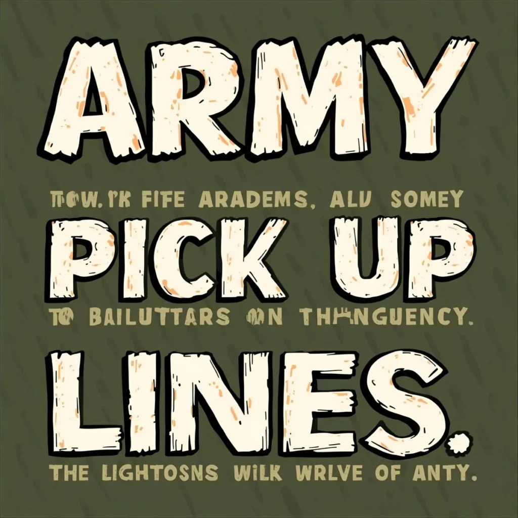 Army Pick Up Lines