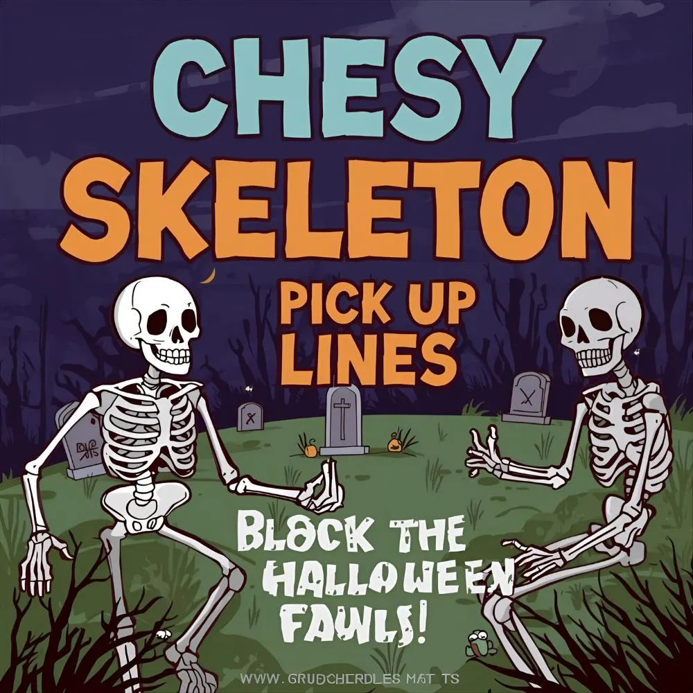 Cheesy Skeleton Pick Up Lines