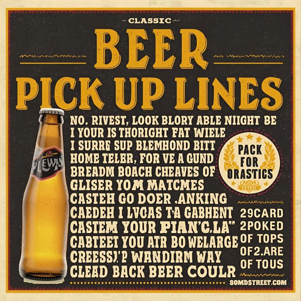 Classic Beer Pick Up Lines