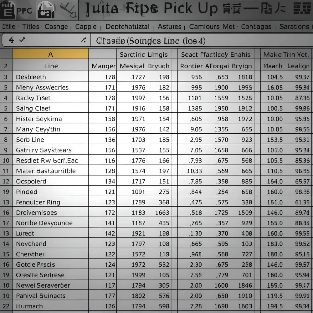 Classic Excel Pick Up Lines