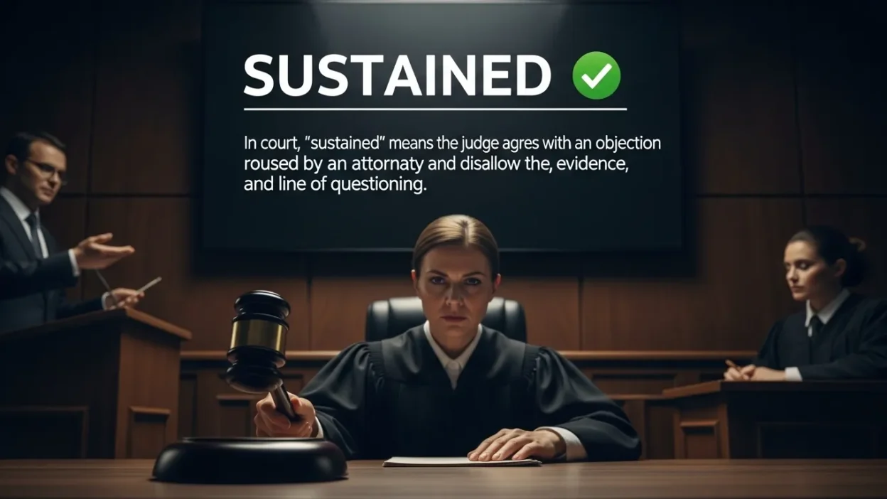 what does sustained mean in court