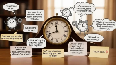 Clock Puns and Rizz Lines