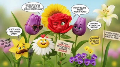 Flower Puns and Rizz Lines