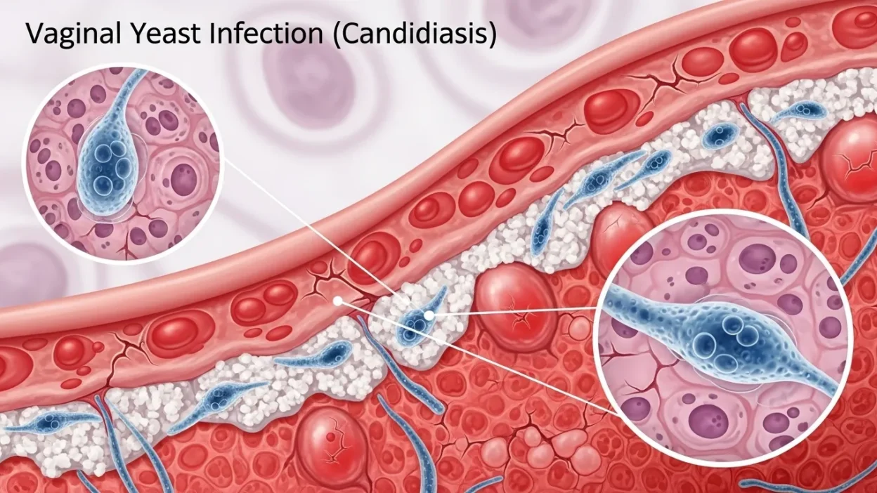 what does a yeast infection feel like