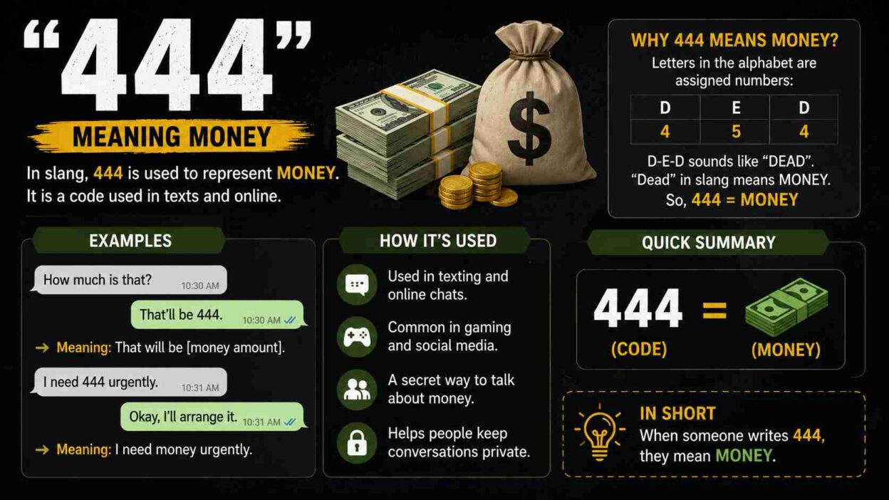 444 meaning money